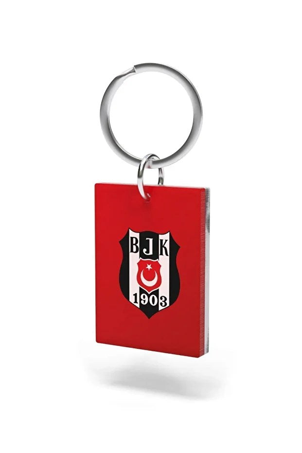 Beşiktaş Lisanslı Logolu Çift Taraflı Anahtarlık Kartal Ahşap Kutulu