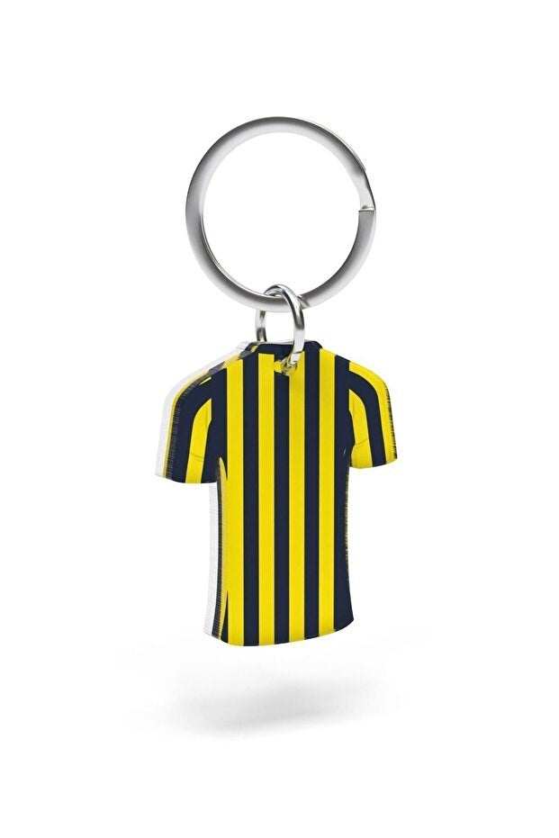 Fenerbahçe Lisanslı Çubuklu Forma Çift Taraflı Anahtarlık Kanarya Ahşap Kutulu