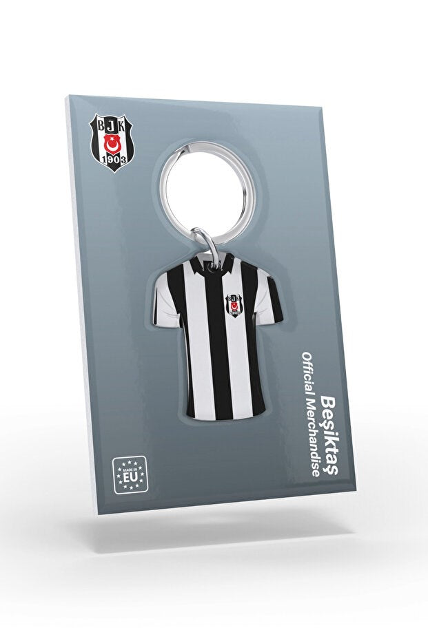 Beşiktaş Lisanslı Siyah Çizgili Forma Anahtarlık Kartal Ahşap Kutulu