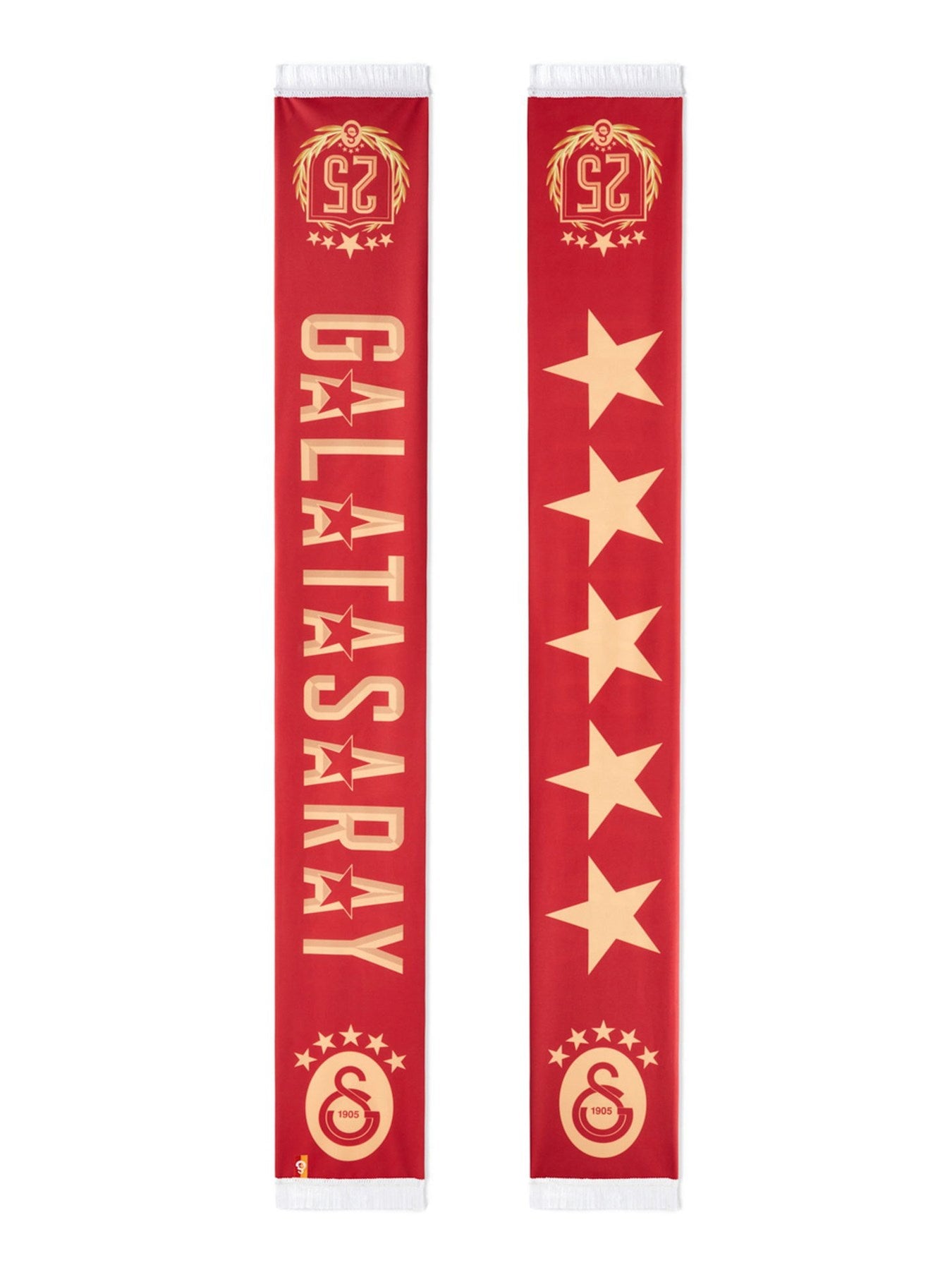 Galatasaray Lisanslı Kırmızı 5 Yıldızlı 25 Şampiyonluk Özel Şal Atkı