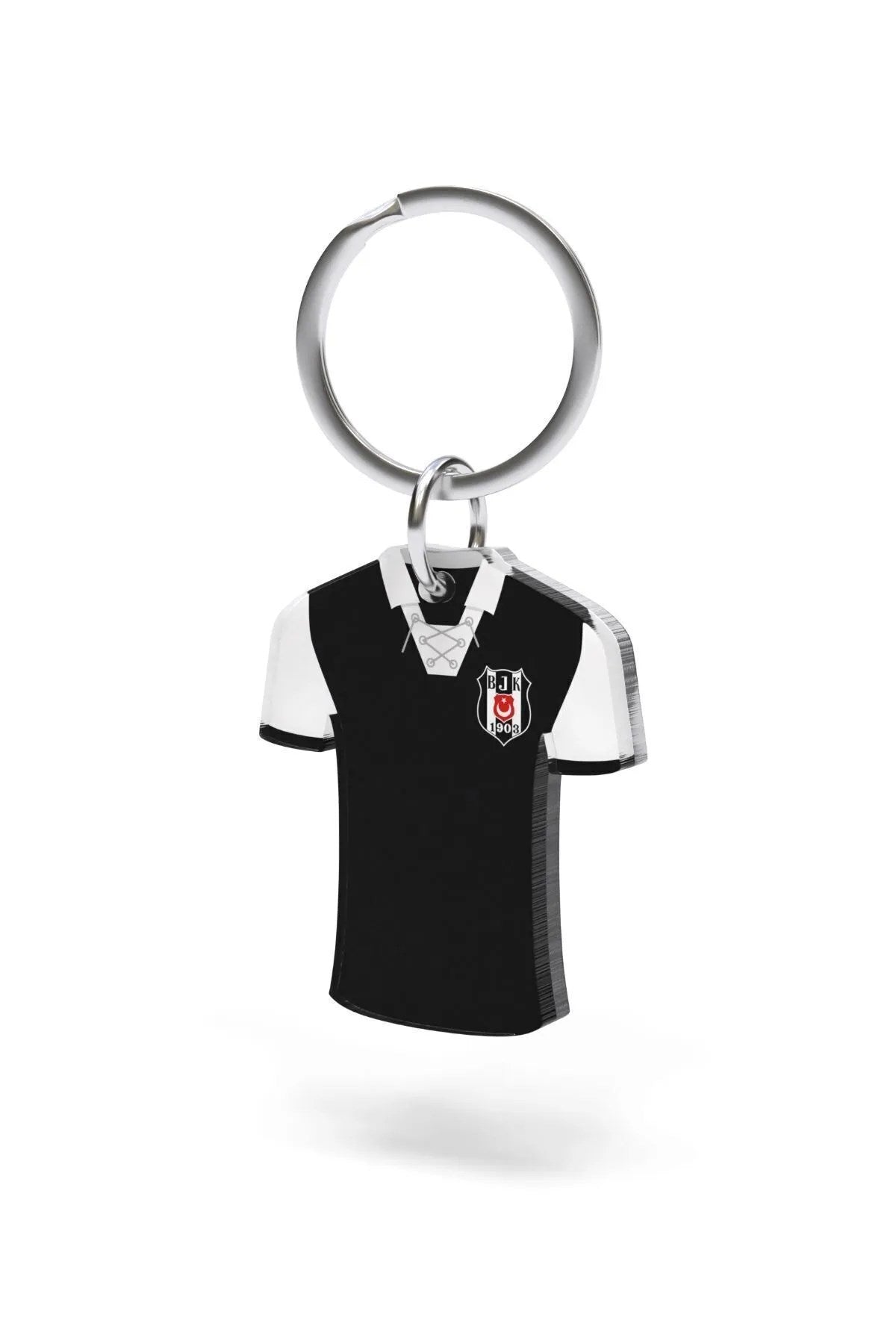 Beşiktaş Lisanslı Siyah Beyaz Forma Anahtarlık Kartal Ahşap Kutulu