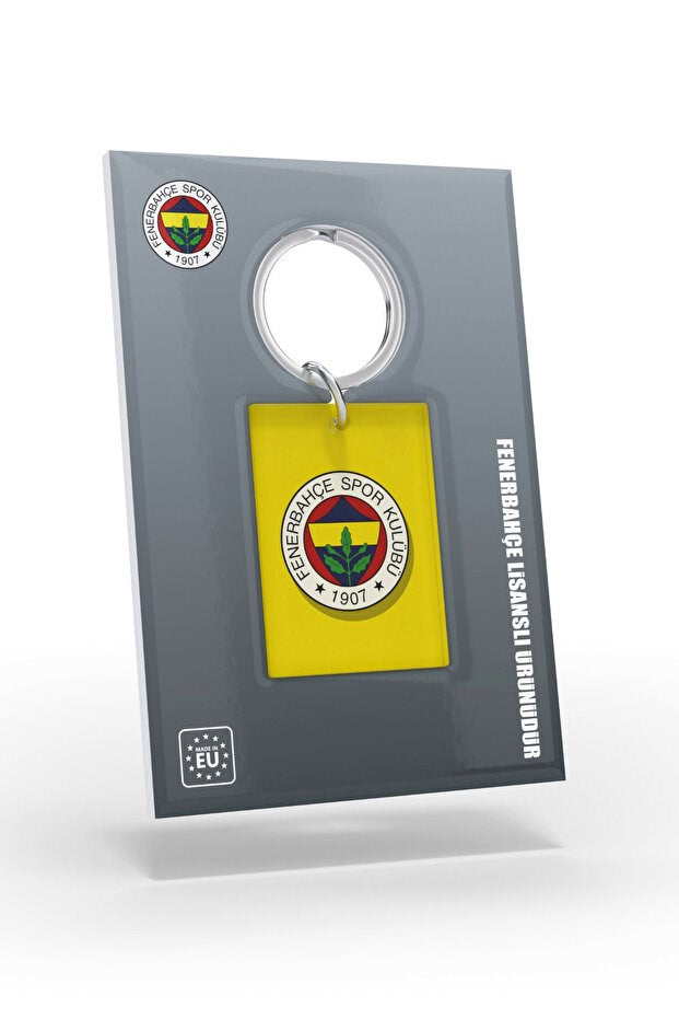 Fenerbahçe Lisanslı Sarı-Lacivert Çubuklu Anahtarlık Kanarya Ahşap Kutulu