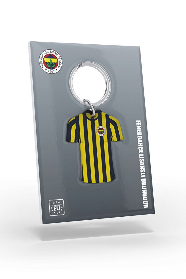 Fenerbahçe Lisanslı Çubuklu Forma Çift Taraflı Anahtarlık Kanarya Ahşap Kutulu