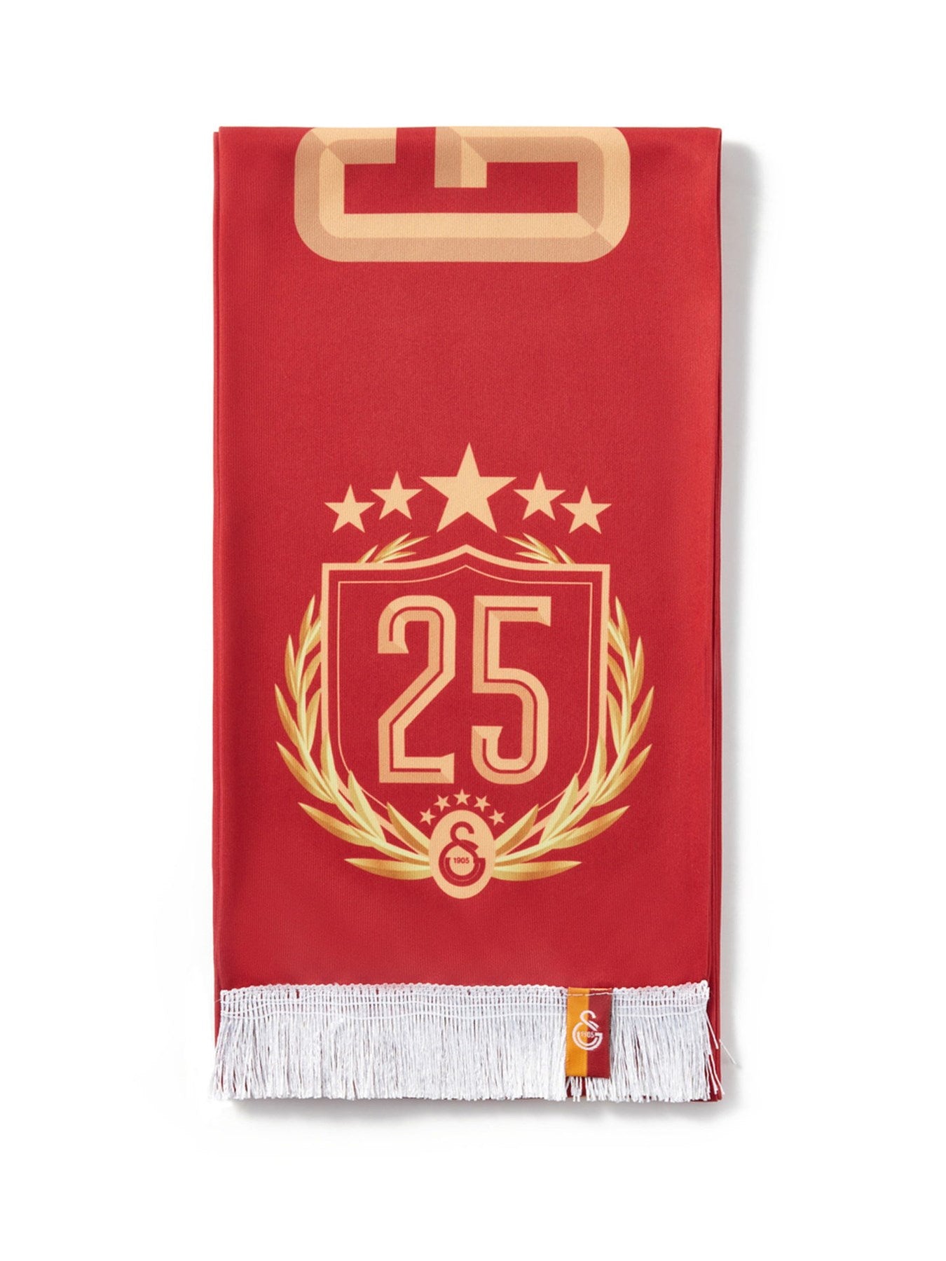 Galatasaray Lisanslı Kırmızı 5 Yıldızlı 25 Şampiyonluk Özel Şal Atkı