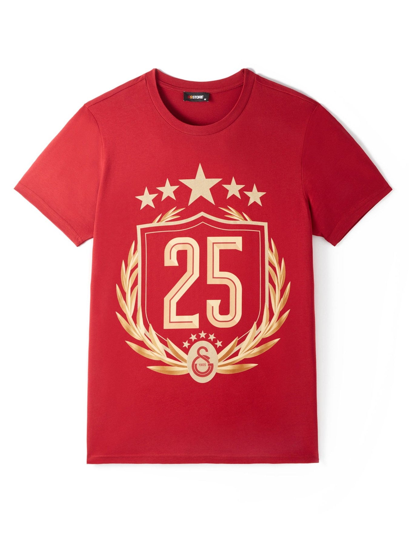 Galatasaray Lisanslı 2025 Şampiyonluk Kırmızı Özel Yetişkin T-Shirt