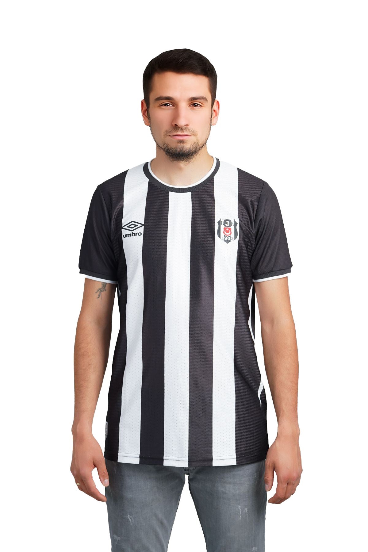 Beşiktaş Lisanslı Çubuklu Yetişkin Umbro Forma