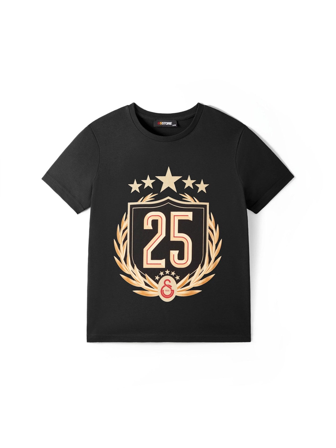 Galatasaray Lisanslı 2025 Şampiyonluk Özel Siyah Çocuk T-Shirt