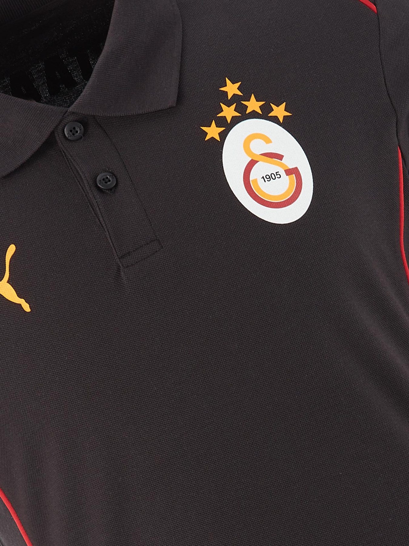 Galatasaray Lisanslı Puma A Takım Polo Galatasaray Yazılı Siyah T-Shirt