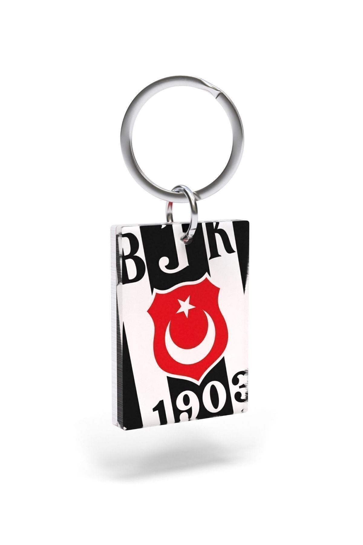 Beşiktaş Lisanslı Logolu Çift Taraflı Anahtarlık Kartal Ahşap Kutulu