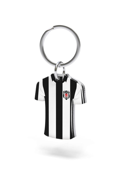 Beşiktaş Lisanslı Siyah Çizgili Forma Anahtarlık Kartal Ahşap Kutulu