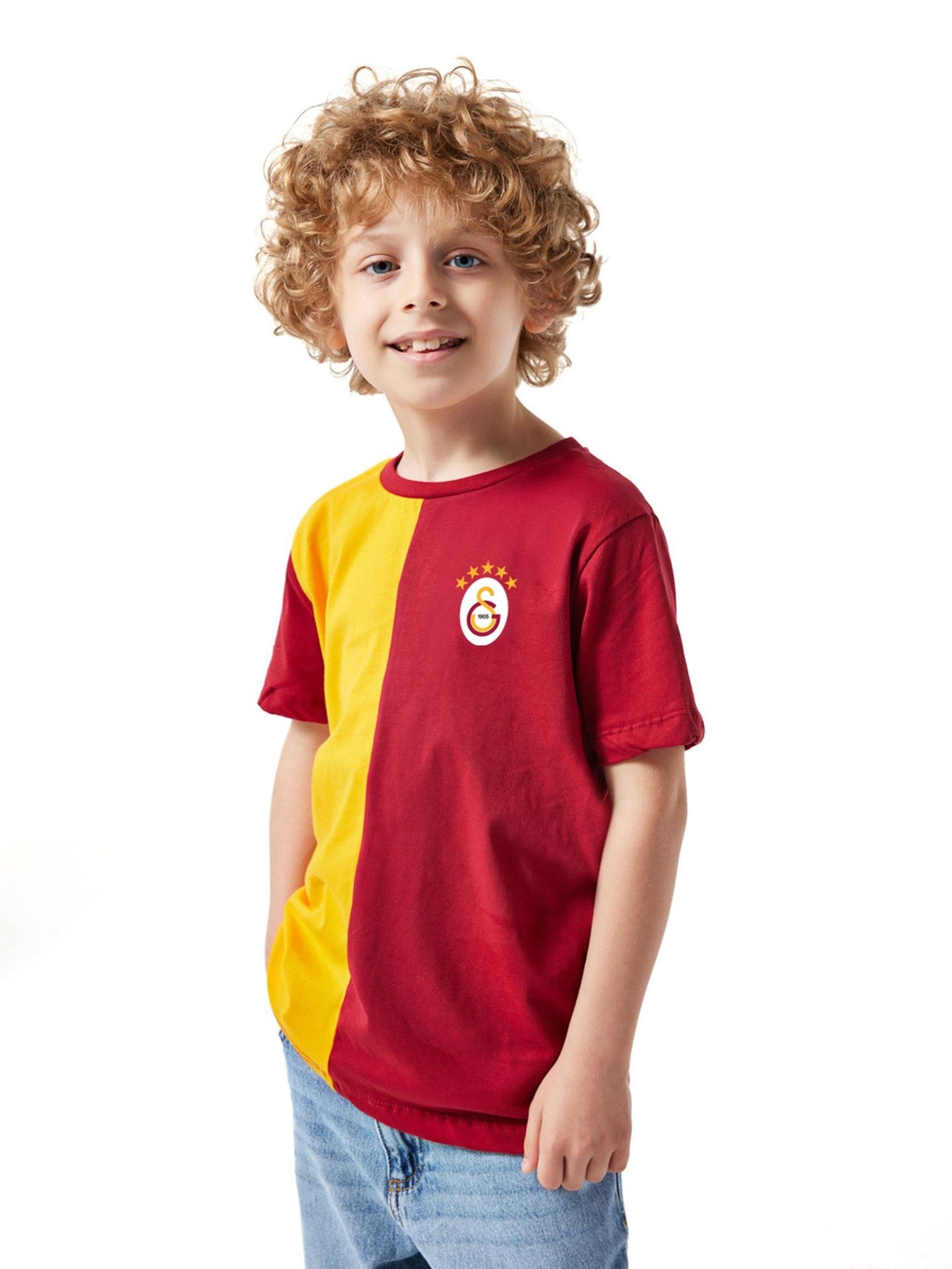 Galatasaray Lisanslı 5 yıldızlı Sarı Kırmızı Çocuk T-Shirt
