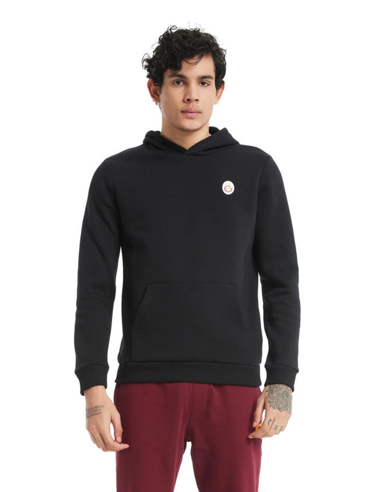 Galatasaray Lisanslı Kapüşonlu Siyah Sweatshirt