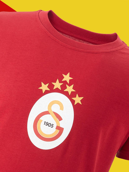 Galatasaray Lisanslı 5 Yıldızlı Özel Kırmızı T-Shirt