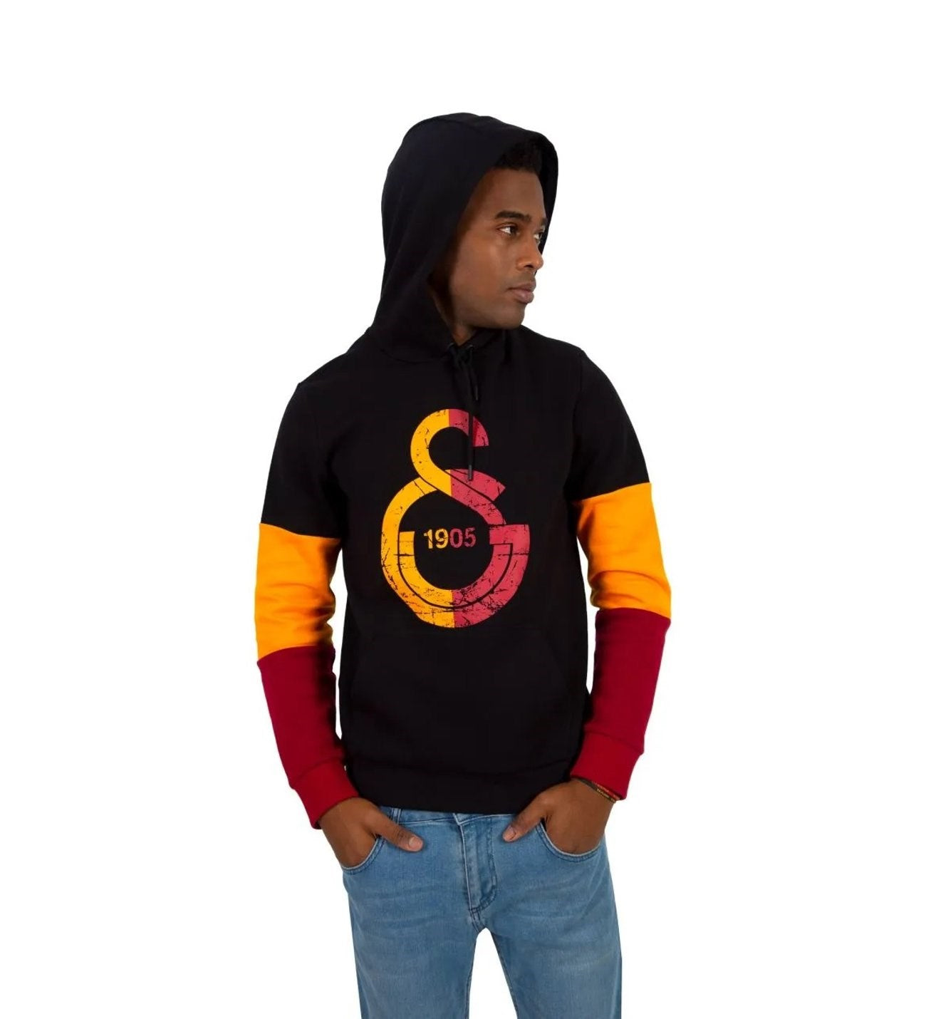 Galatasaray Lisanslı Büyük Armalı Siyah Sweatshirt