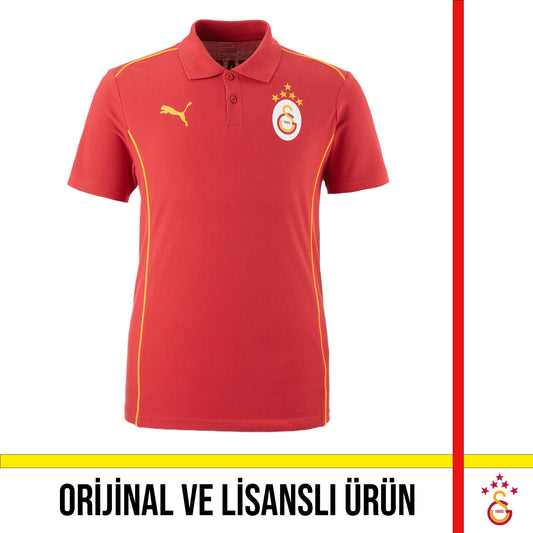 Galatasaray Lisanslı Puma A Takım Polo Galatasaray Yazılı Kırmızı T-Shirt