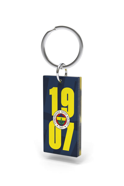Fenerbahçe Lisanslı Sarı-Lacivert 1907 Yazılı Anahtarlık Kanarya Ahşap Kutulu