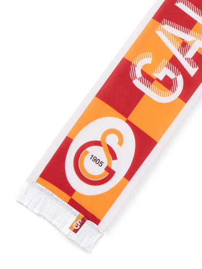 Galatasaray Lisanslı Sarı Kırmızı Damalı Atkı