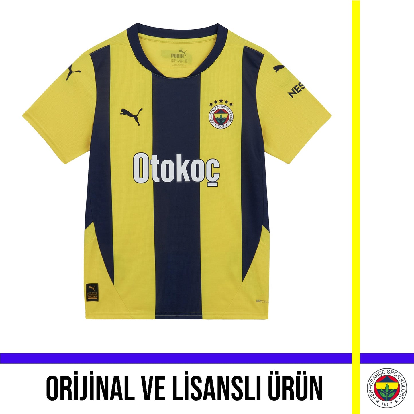 Fenerbahçe Lisanslı 24-25 Çubuklu Çocuk Forması
