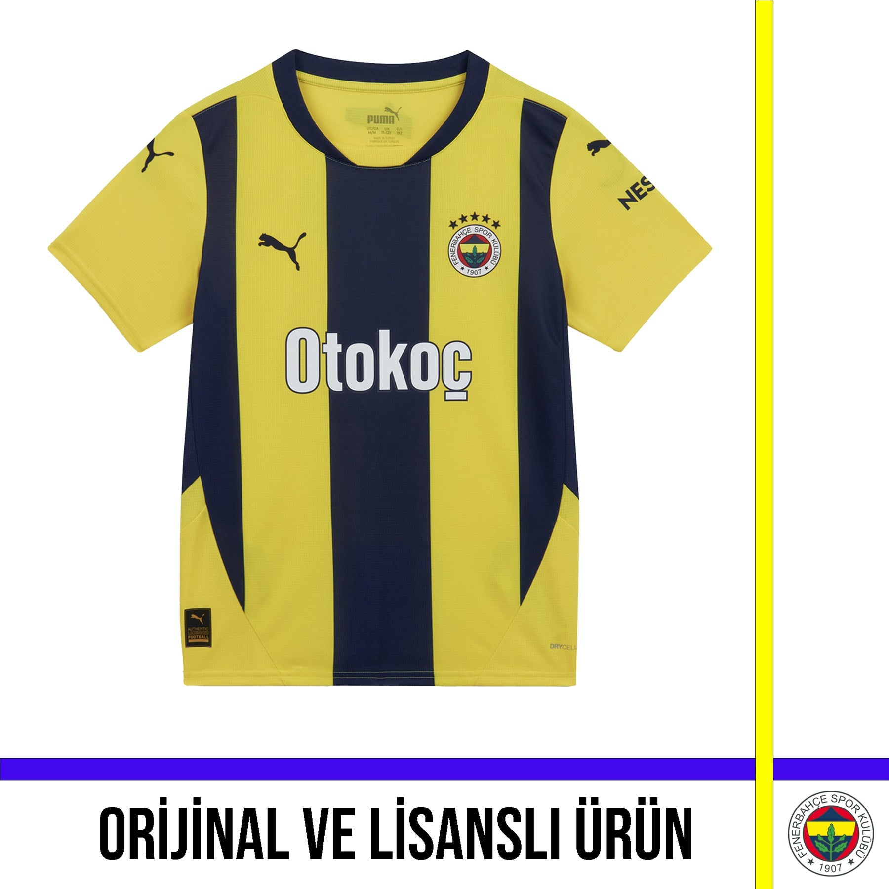 Fenerbahçe Lisanslı 24-25 Çubuklu Çocuk Forması