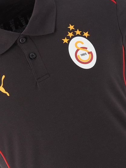 Galatasaray Lisanslı Puma A Takım Polo Galatasaray Yazılı Siyah T-Shirt