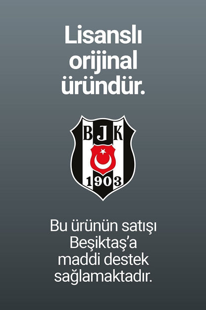Beşiktaş Lisanslı Siyah Beyaz 1903 Yazılı Anahtarlık Kartal Ahşap Kutulu