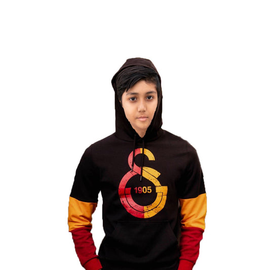 Galatasaray Lisanslı Büyük Armalı Siyah Çocuk Sweatshirt